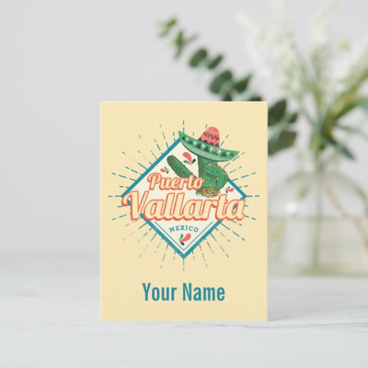 プエルトバラルタジャリスコメキシコ踊りサボテン シーズンポストカード (スタンド正面)