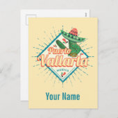 プエルトバラルタジャリスコメキシコ踊りサボテン シーズンポストカード (正面/裏面)