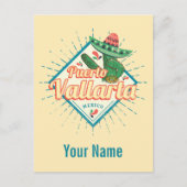 プエルトバラルタジャリスコメキシコ踊りサボテン シーズンポストカード (正面)