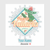 プエルトバラルタジャリスコメキシコ踊りサボテン シール (シート)