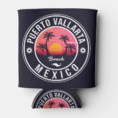 プエルトバラルタパームツリーヴィンテージトラベル土産 缶クーラー (正面)