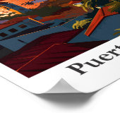 プエルトバラルタメキシコトラベルアートヴィンテージ ポスター (角)