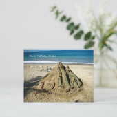 プエルトバラルタメキシコビーチサンドアートポストカード ポストカード (スタンド正面)