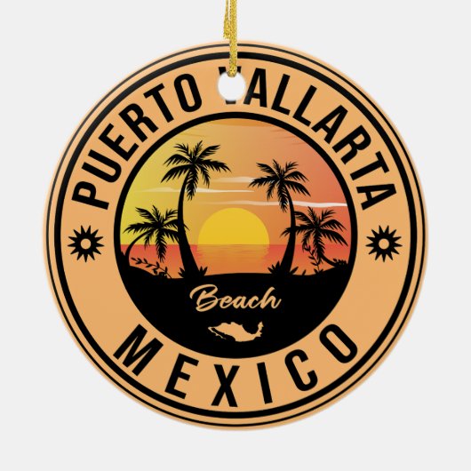 プエルトバラルタメキシコビーチ。メキシカンプラヤ セラミックオーナメント (裏面)