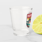 プエルトバラルタメキシコレトロエンブレム ショットグラス (左)