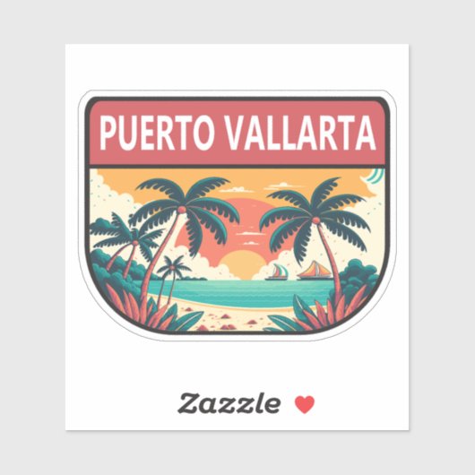 プエルトバラルタメキシコレトロエンブレム シール (シート)