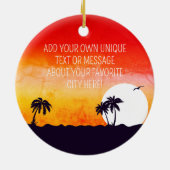 プエルトバラルタメキシコレトロサンセットデミディーズ60s セラミックオーナメント (裏面)
