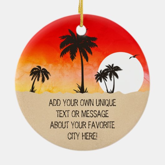 プエルトバラルタメキシコレトロサンセットデミディーズ60s セラミックオーナメント (裏面)