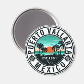 プエルトバラルタメキシコレトロサンセットデミディーズ60s マグネット (正面/裏面)