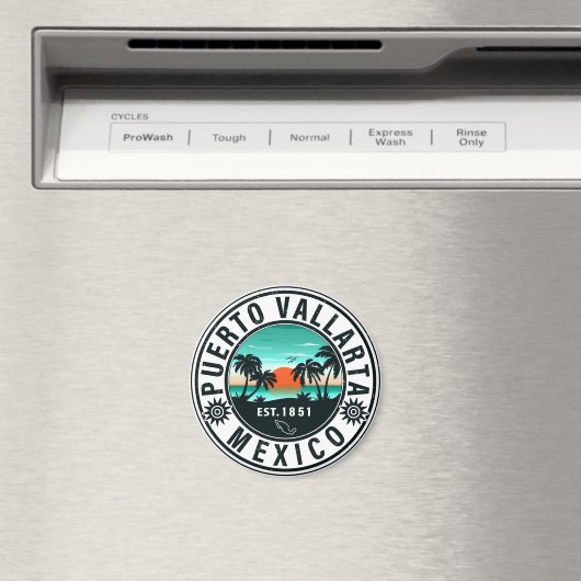 プエルトバラルタメキシコレトロサンセットデミディーズ60s マグネット (インサイチュ (食洗機))