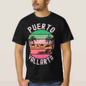 プエルトバラルタメキシコレトロメキシコリゾートバカティ Tシャツ (正面)