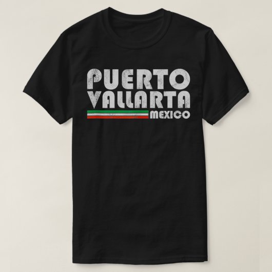 プエルトバラルタメキシコレトロヴィンテージトラベルヴァカティ Tシャツ (デザイン正面)