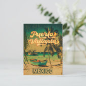 プエルトバラルタメキシコヴィンテージお土産60s ポストカード (スタンド正面)