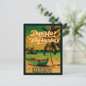 プエルトバラルタメキシコヴィンテージお土産60s ポストカード (スタンド正面)