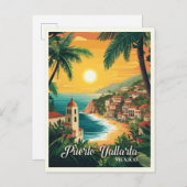 プエルトバラルタメキシコヴィンテージトラベル ポストカード (正面/裏面)