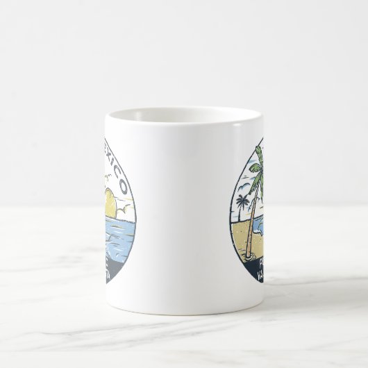 プエルトバラルタメキシコヴィンテージ コーヒーマグカップ (中央)