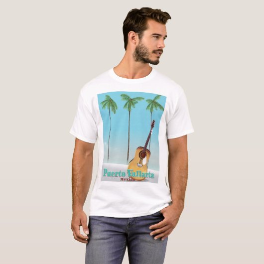 プエルトバラルタメキシコ旅行ポスター Tシャツ (正面フル)