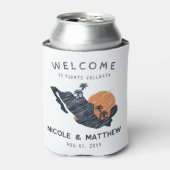 プエルトバラルタメキシコ海軍の地図結婚の歓迎 缶クーラー (缶正面)
