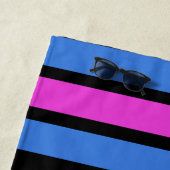 プエルトバラルタレトロサンセット80sパームツリーズ ビーチタオル (インサイチュ)