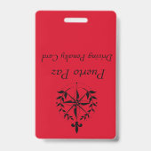 プエルトパス-運転ペナルティカード（赤） バッジ (裏面)