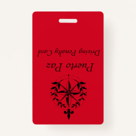 プエルトパス-運転ペナルティカード（赤） バッジ