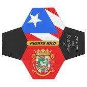 プエルトパーソナライズされたリコ国旗とフォトサッカーボール サッカーボール (フラット)
