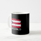 プエルトプエルトリコ製の国旗 コーヒーマグカップ (正面左)