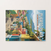 プエルトプラタドミニカ共和国トラベルアートヴィンテージ ジグソーパズル (横)