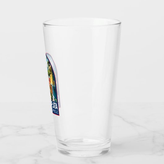 プエルトプラタドミニカ共和国トラベルアートヴィンテージ タンブラーグラス (左)