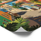 プエルトプラタドミニカ共和国トラベルアートヴィンテージ ポスター (角)