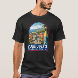 プエルトプラタドミニカ共和国トラベルアートヴィンテージ Tシャツ