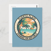 プエルトプラタドミニカ共和国ハットバッジ ポストカード (正面/裏面)