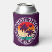 プエルトプラタドミニカ共和国レトロパームツリーズ 缶クーラー (缶裏面)