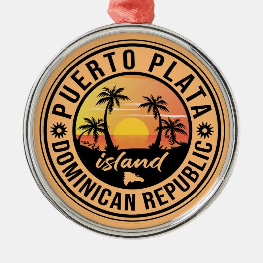 プエルトプラタドミニカ共和国 メタルオーナメント (正面)