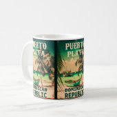 プエルトプラタドミニカ共和国 – ヴィンテージ土産 コーヒーマグカップ (正面左)