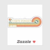 プエルトペニャスコメキシコビーチヴィンテージパームツリーズ60s シール (シート)