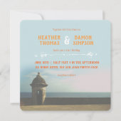 プエルトリカサンセット結婚式招待状 招待状 (正面)