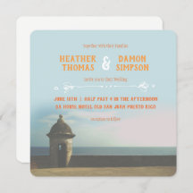 プエルトリカサンセット結婚式招待状