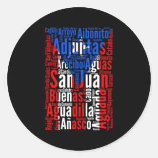 プエルトリカシティズプエルトリコ国旗ボリグア ラウンドシール