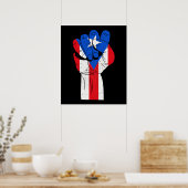 プエルトリカハンドプエルトリカフィスト ポスター (キッチン)