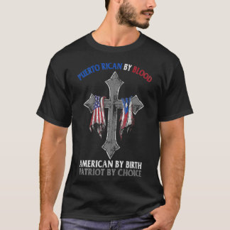 プエルトリカバイブラッドアメリカンby誕生Patriot By Tシャツ