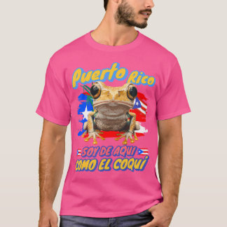 プエルトリカフラッグアイディア男性へウィズコクフロッグ Tシャツ