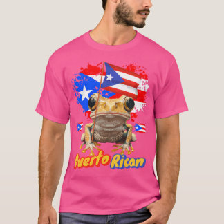 プエルトリカフラッグアイディアFor With Coqu Frog Tシャツ