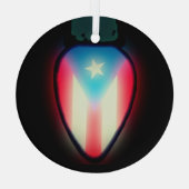 プエルトリカフラッグクリスマスライトオーナメント ガラスオーナメント (裏面)