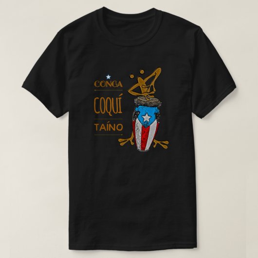 プエルトリカフラッグコンガコキタイノTシャツ Tシャツ (デザイン正面)