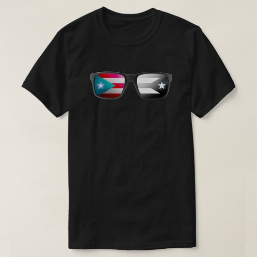 プエルトリカフラッグズシェード | Boricua, Puerto Rico Tシャツ (デザイン正面)