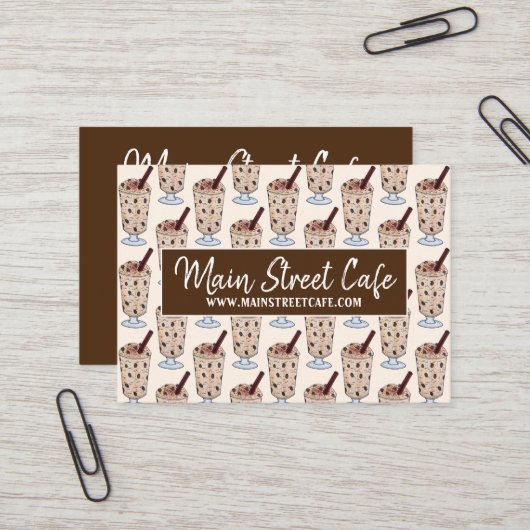 プエルトリカフードキュイジーヌアロズコンダルセートデザート 名刺 (正面/裏面インサイチュ)