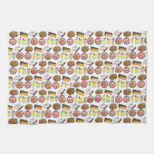 プエルトリカフードキュイジーヌラブプエルトリコグルメ キッチンタオル (横)