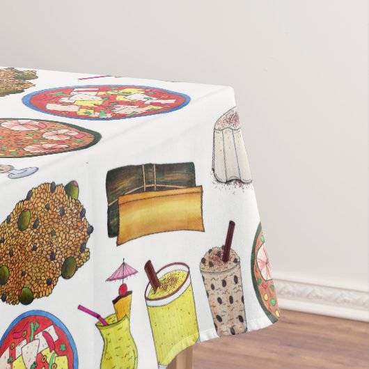 プエルトリカフードキュイジーヌラブプエルトリコグルメ テーブルクロス (インサイチュ)
