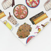 プエルトリカフードキュイジーヌラブプエルトリコグルメ フリースブランケット (角)